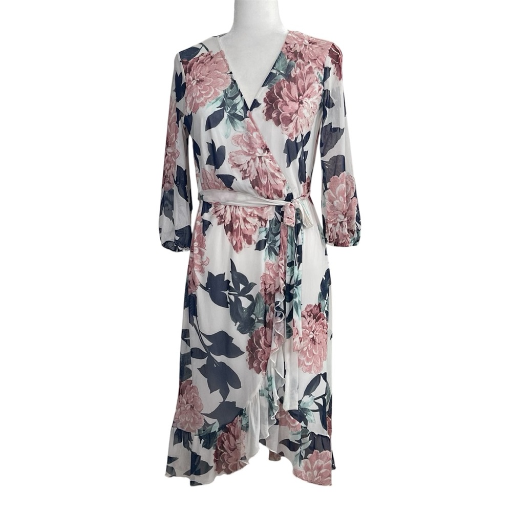 Enfocus Studio Floral Dress Midi Feminine Wedding Guest Party Soft Cottagecore